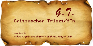 Gritzmacher Trisztán névjegykártya